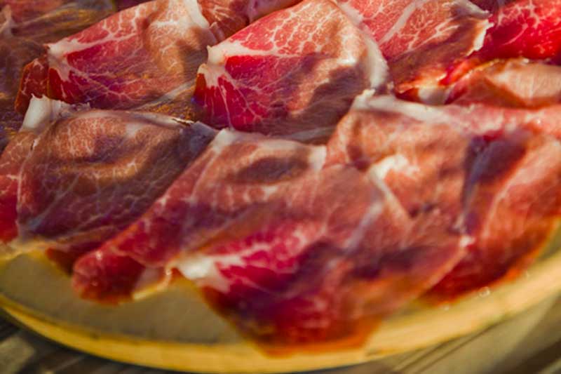 Culatello di Zibello affettato